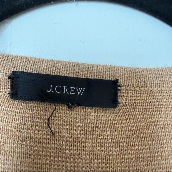 J. Crew Juliette Collarless Sweater Blazer Sand Tan Color Size Large - Picture 7 of 12